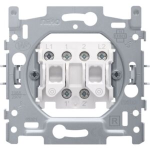 NIKO - Socle double bouton poussoir 10A 250V AC