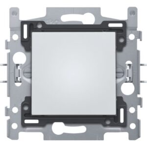 Socle carré blanc avec cadre gris et fixation murale pour éclairage d orientation LED bleu 270 lux