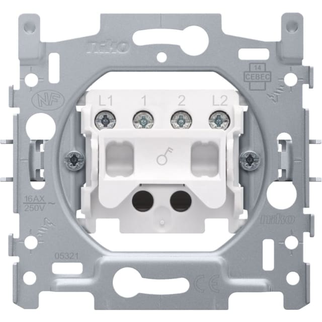 Interrupteur bipolaire 16A 250V AC socle 170-01300 – Image 1