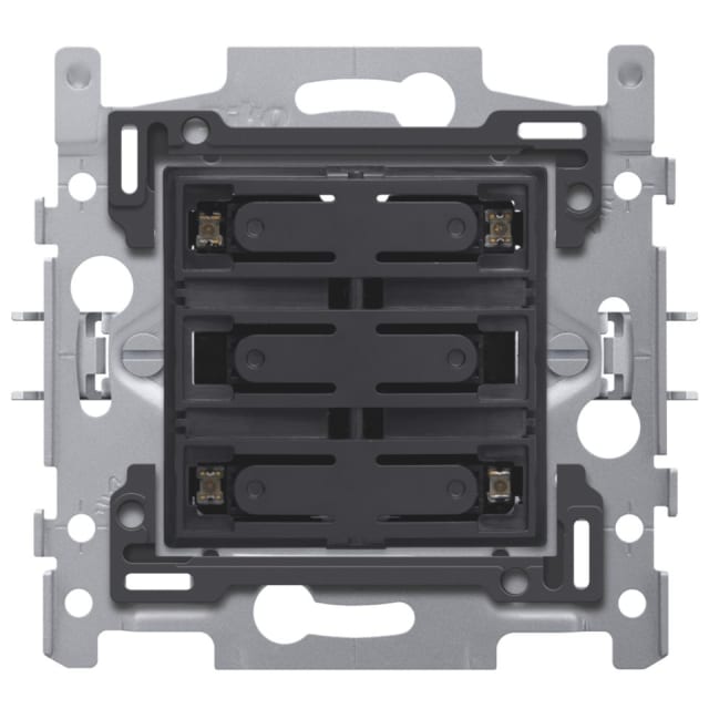 NIKO - Socle pour quadruple bouton-poussoir libre de potentiel 24V N.O. avec LED bleue - 170-40160 NIKO - Socle pour quadruple bouton-poussoir libre de potentiel 24V N.O. avec LED bleue - 170-40160