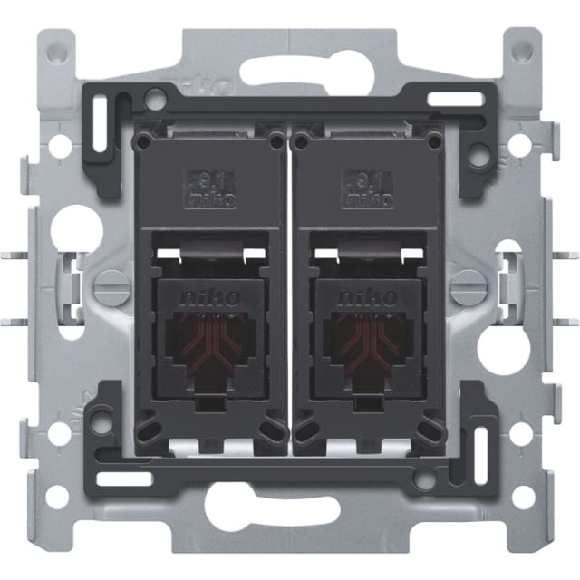 NIKO - Support avec 2x RJ11 UTP NIKO - Support avec 2x RJ11 UTP