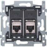 NIKO - Support avec 2x RJ45 STP cat.6