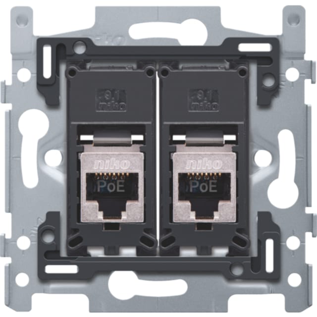 NIKO - Support avec 2x RJ45 STP cat.6 NIKO - Support avec 2x RJ45 STP cat.6