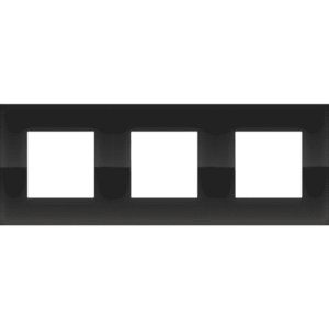 NIKO - Triple plaque de recouvrement de 71 mm d'entraxe Pure liquid black - 242-76700
