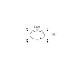 NOVALUX - HALOS: CANOPY FOR PARALLEL CABLES BLACK FOR SINGLE INSTALLATION INTEGRATED DRIVE - NOV105151.02