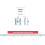 Chauffe-eau sous évier 10 L compact avec dimensions techniques et raccordements latéraux