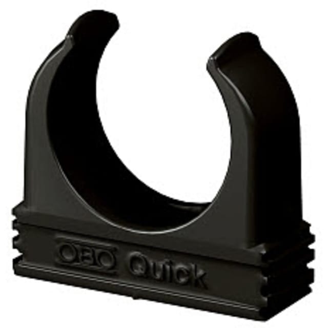 Collier de fixation tube M16 OBO BETTERMANN Collier de fixation noir pour tube M16 avec base OBO Quick à clipser