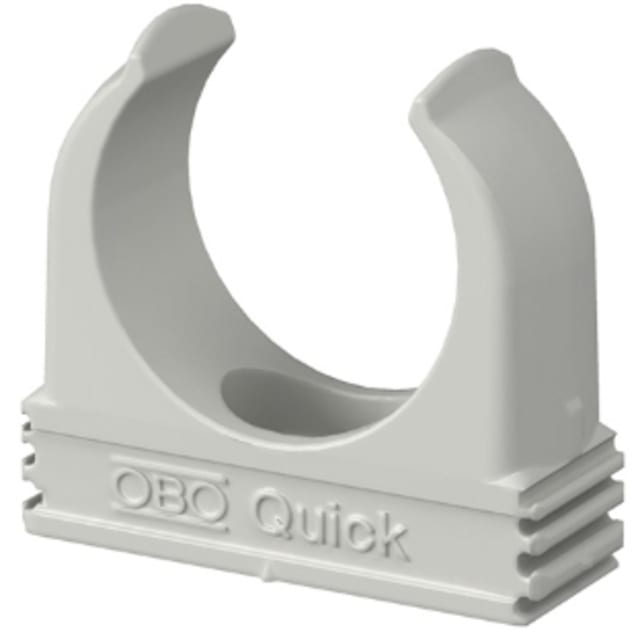 Collier de fixation ignifuge gris M20 OBO BETTERMANN Quick Collier de fixation gris M20 pour tube avec base Quick