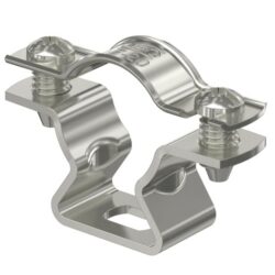 Collier d'écartement 17-20 mm à trou oblong, finition acier inoxydable