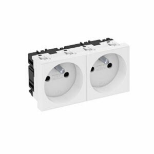 OBO BETTERMANN - PRISE 45MM 2x 90° BLANC - 6120172