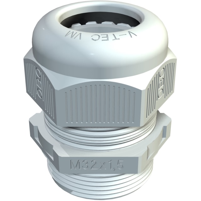 OBO BETTERMANN VBS presse étoupe M20x1,5 Presse étoupe métrique IP68 M20x1,5 en plastique gris avec filetage et bague de serrage