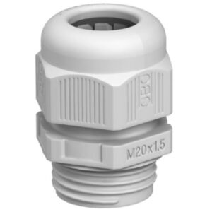 Presse étoupe polyamide gris argenté M25 avec filetage M20x1 5 et corps hexagonal