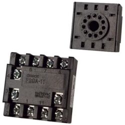 Détails visibles de Socle 11 broches pour minuterie compteur à vis H2C 9110R pour Socles pour relais industriels