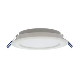 Spot LED encastrable rond blanc 6W IP44 avec ressorts de fixation