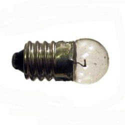 Ampoule E10 3,8 V 300 mA 11 x 23 mm avec culot métallique et bulbe transparent