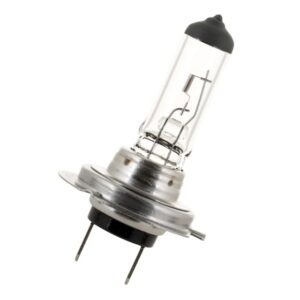 Ampoule halogène H7 PX26D 12V 55W avec base métallique et filament visible