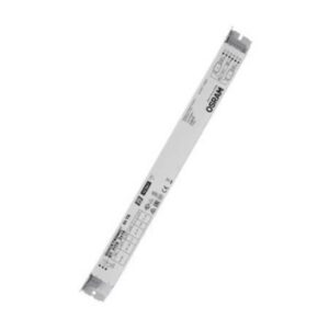 Ballast électronique blanc pour tubes fluorescents 2x18W, format allongé avec étiquetage technique