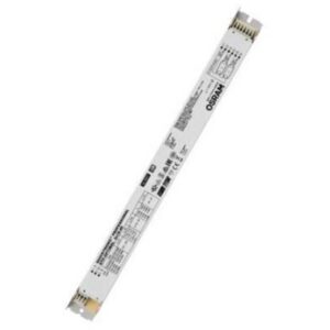 Ballast électronique fluorescent 2x18 40W blanc avec connecteurs aux extrémités et marquage technique