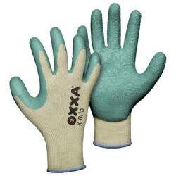 Gants de protection enduits vert taille 10 paume grise dos respirant