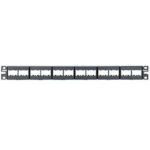 PANDUIT - 24-port plastic modular patch panel empty 1U for UTP modules - CPP24WBLY