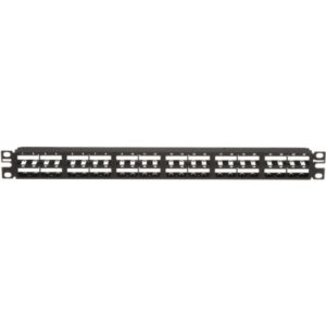 PANDUIT - 48-port high density patch panel+ pre-printed port numbering and space - CPP48HDEWBL