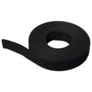 Collier de serrage en rouleau noir avec surface velcro pour câbles