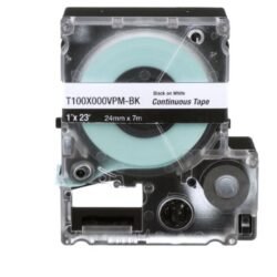 Ruban continu vinyle blanc 24 mm T100X000VPM-BK pour étiquetage