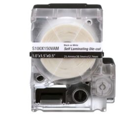 Cassette d'étiquettes auto-laminantes vinyle, configuration visible