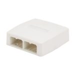 PANDUIT - Mini Com 4 port Surf Mt Box w/quick release cover and adhesive arctic white - CBXQ4AW-A