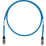 PANDUIT - Patchcord koper CAT6A S/FTP 26AWG 15m bleu + 2 modulair TX Plus Plug - STP6X15MBU