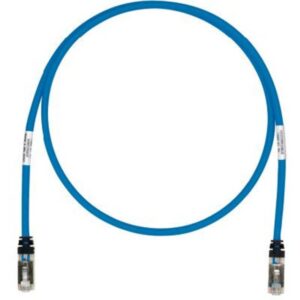 PANDUIT - Patchcord koper CAT6A S/FTP 26AWG 15m bleu + 2 modulair TX Plus Plug - STP6X15MBU