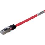 PANDUIT - Patchcord koper CAT6A S/FTP 26AWG 2m rouge + 2 modulair TX Plus Plug - STP6X2MRD