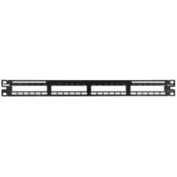 PANDUIT - QN PATCHPANEL FLAT 24-PORT 1RU - QPP24BL