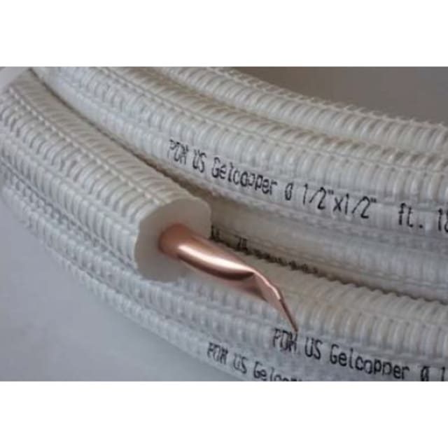 PDM - Tuyau de refroidissement isolé cuivre 1/4x0.8 + 3/8x0.8 rouleau 20m - F100.GUS143820 PDM - Tuyau de refroidissement isolé cuivre 1/4x0.8 + 3/8x0.8 rouleau 20m - F100.GUS143820