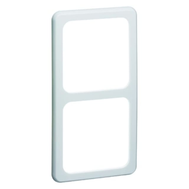 PEHA Plaque de recouvrement double blanc pur Plaque double blanche pur avec deux ouvertures rectangulaires pour appareillage électrique