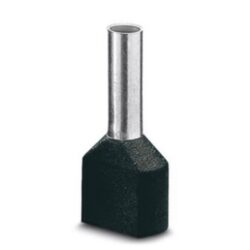 Détails visibles de Embout de câble double noir 12 mm AI-TWIN 2X 1,5-12 BK pour Embouts de câblage