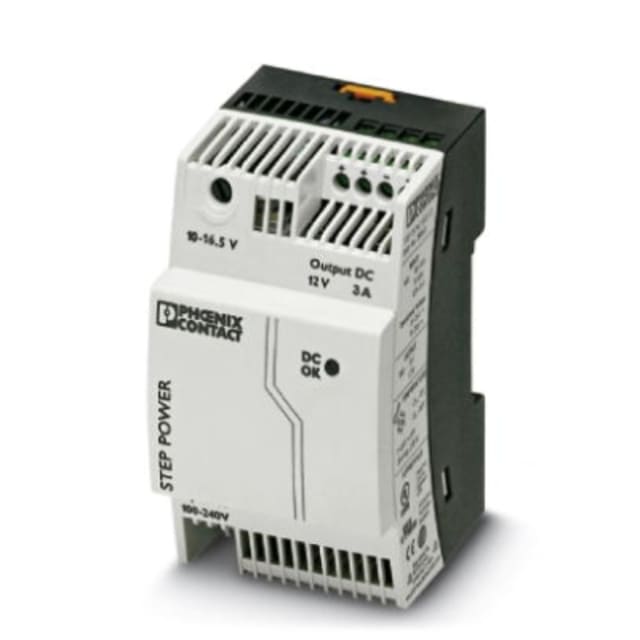 Alimentation à découpage rail PHOENIX CONTACT détail produit Alimentation à découpage rail DIN 12 V 3 A, configuration visible
