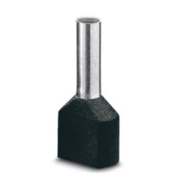 Embout de câble noir 8 mm longueur 16 mm, configuration visible