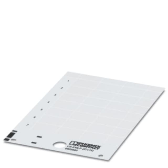Carte étiquette plastique blanche PHOENIX CONTACT Carte plastique blanche vierge avec perforations et repères pour étiquetage de câbles