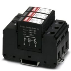 Parafoudre DC bipolaire isolé 1000 V sur rail DIN avec bornes de raccordement