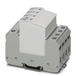 Parasurtenseur type 2 triphasé PE+N séparés, configuration visible