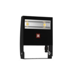 Projecteur LED intérieur extérieur noir, configuration visible
