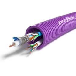 PREFLEX - Preflex tube précâblé 25mm + câble data 2x U/UTP CAT6 4P + coax TRI6 rouleau 100 - 1234001496