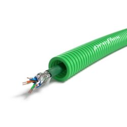 PREFLEX SAFE - Preflex safe tube précâblé 16mm LS0H vert + data S/FTP CAT7 rouleau 50m - 1234002621