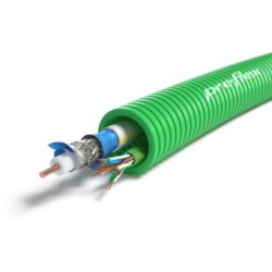Tube précâblé 16 mm LS0H vert Cat6 TRI6, en polypropylène