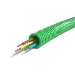 PREFLEX SAFE - Preflex safe tube précâblé 16mm LS0H vert + fil H07Z1-U 3G1