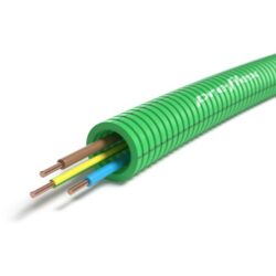 PREFLEX SAFE - Preflex safe tube précâblé 16mm LS0H vert + fil H07Z1-U 3G1