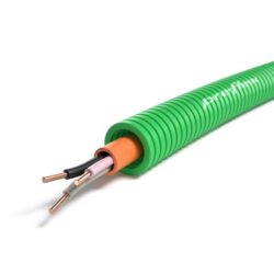 PREFLEX SAFE - Preflex safe tube précâblé 16mm LS0H vert + installation RF1H30 3X1
