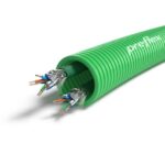 PREFLEX SAFE - Preflex safe tube précâblé 25mm LS0H vert + data 2 X S/FTP CAT7E rouleau 100m - 1234001318