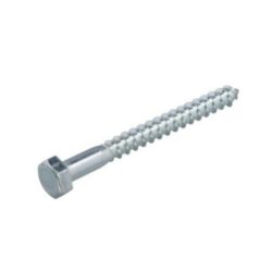 Détails visibles de Tire-fond zingué DIN 571 8 x 60 mm tête hexagonale pour Tire-fond